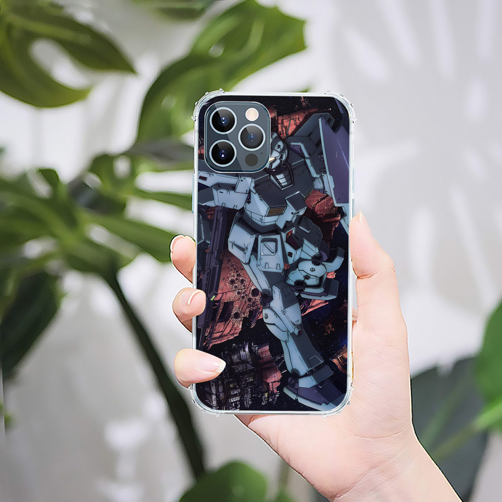 （画像用） 機動戦士ガンダム Mobile Suit Gundam 【iPhone 12シリーズ対応】透明スマホケース（クリアソフトケース）
